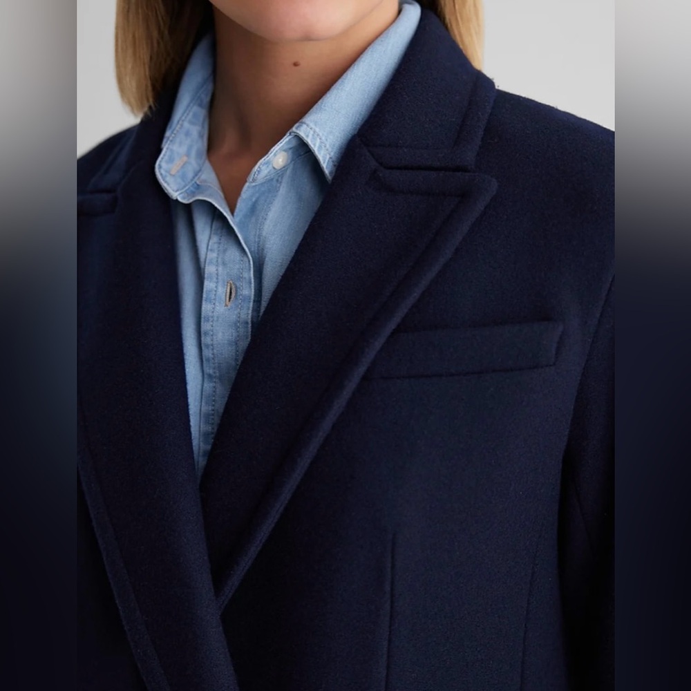 Express Faux Wool Double Breasted Oversized Coat - Picture 4 of 10